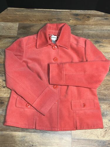 Chico’s SZ 1 (M/L) Women’s Smooth Plush Coral Pink Jacket Blazer - Picture 2 of 7