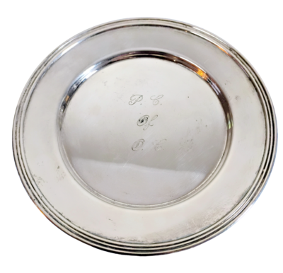 米国ヴィンテージ F.B. Rogers 銀仕上げ皿 Vintage Silver On Copper Bread Plate By F.B. Rogers Silver Co