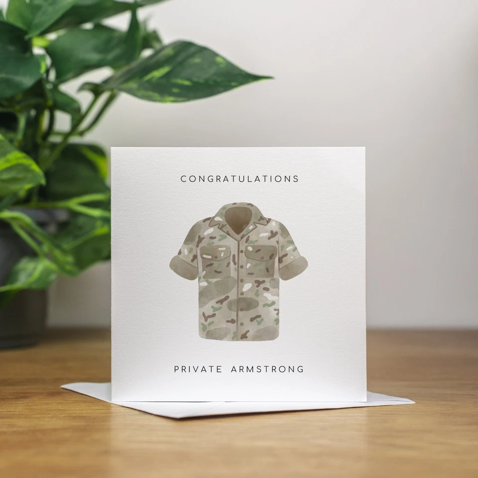 Personalised Army Graduate Card Army Promotion Gifts Passing Out Parade Soldier - Image 2 of 3
