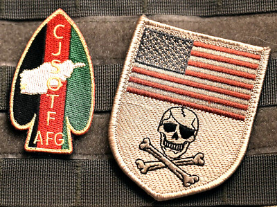 COMBINED JOINT TASK FORCE AFGHANISTAN TASK FORCE EAST US FLAG SKULL vêlkrö 2-PC