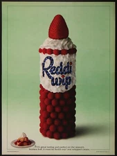 Reddi-Wip Real Whipped Cream Raspberries Strawberry Vintage Print Ad 1997