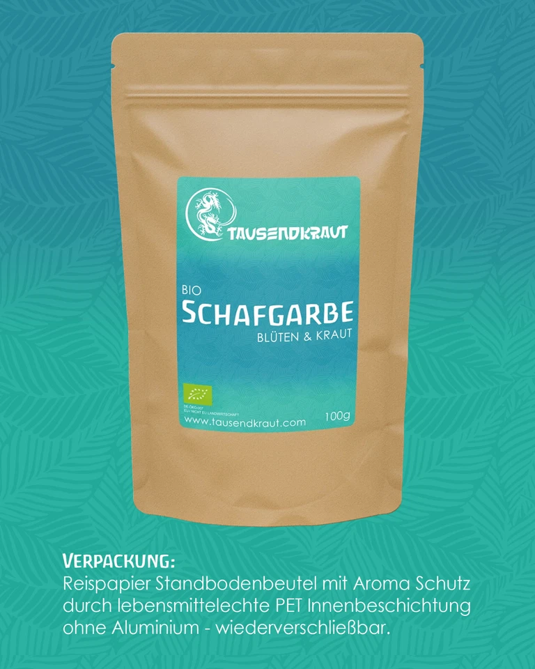 Premium BIO Schafgarben Tee Schafgarbetee Schafgarbe Schafgarbenkraut - Bild 4 von 4