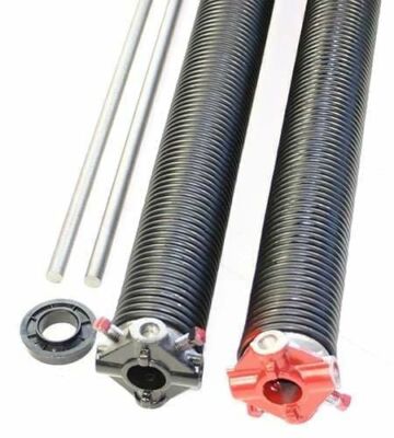 Pair of Garage Door Torsion Springs 218 x 2 x 27'' w/ Winding Bars and Bushing