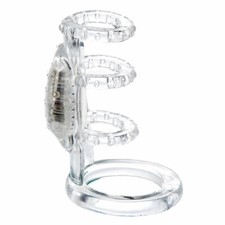 Zinger Vibrating Penis Cock Cage Ring Sleeve Sheath Girth Enhancer Enlarger