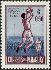 PARAGUAY -1960- Summer Olympic Games 1960🤩Goalkeeper Catching Soccer ball--#557