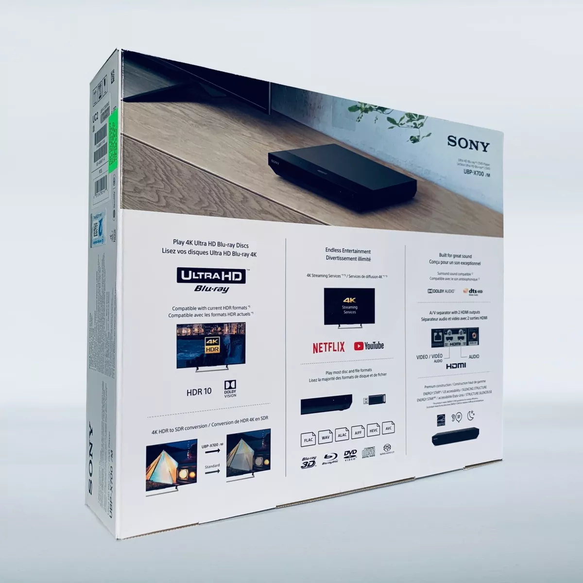 Sony UBP-X700, Lecteur Blu-ray 3D - 4K UHD