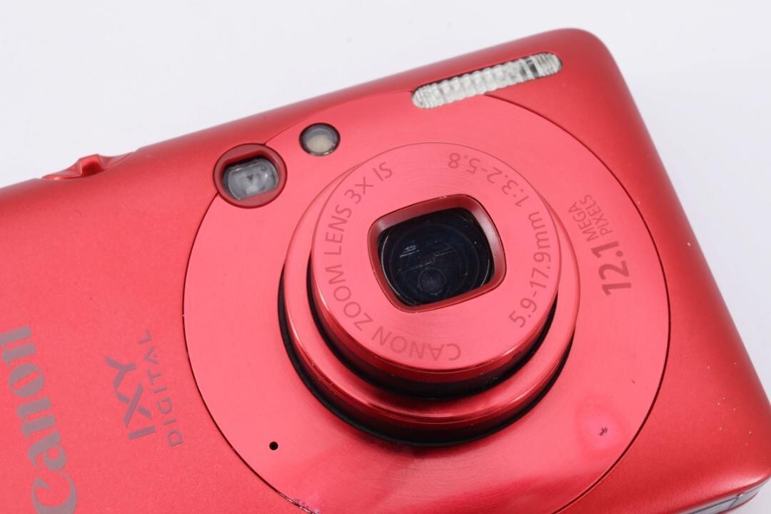 Canon IXY DIGITAL 210 IS 12.1MP Compact Digital Camera Red