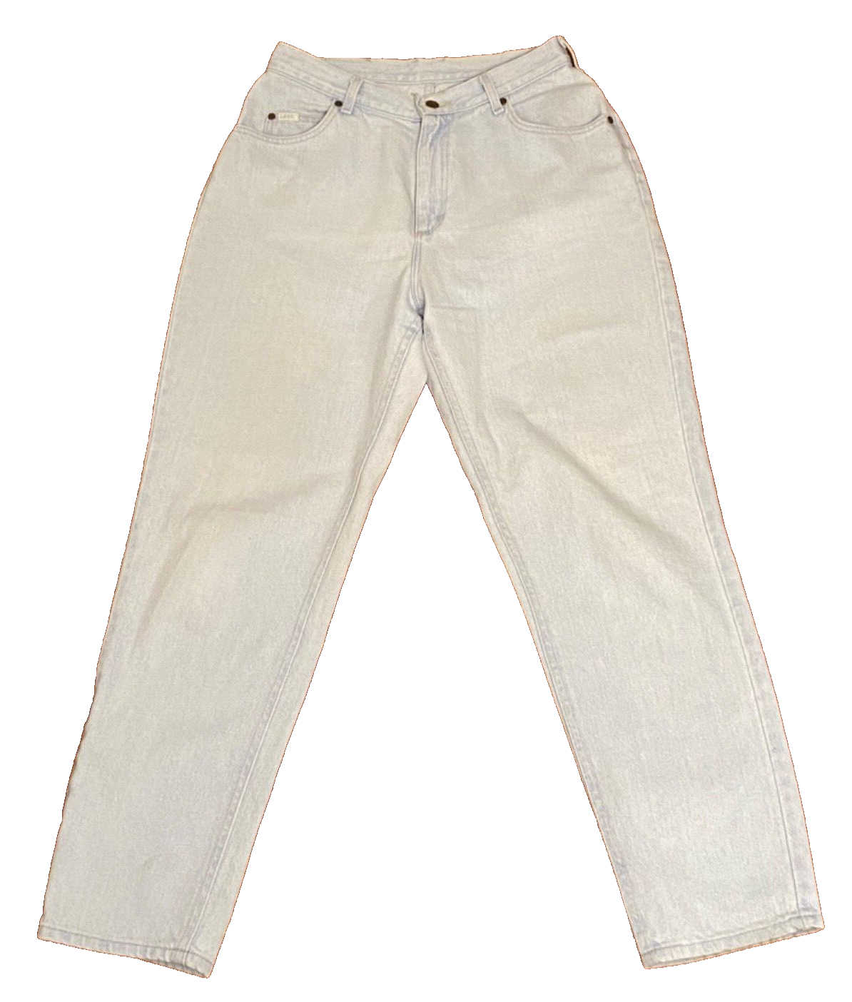 VTG LEE Mom JEANS Womens Sz 14 Med Light Denim High Waisted Taper 90s Y2K Granny-image