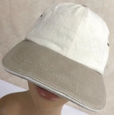 Blank Front Ballcap White Ivory Two Tone Vitronic Strapback Baseball Cap Hat