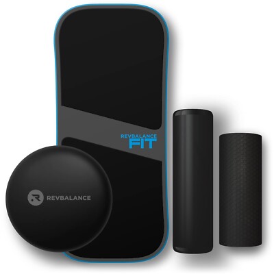 Revbalance FIT 3-in-1 Exercise Balance Board Training System Blue