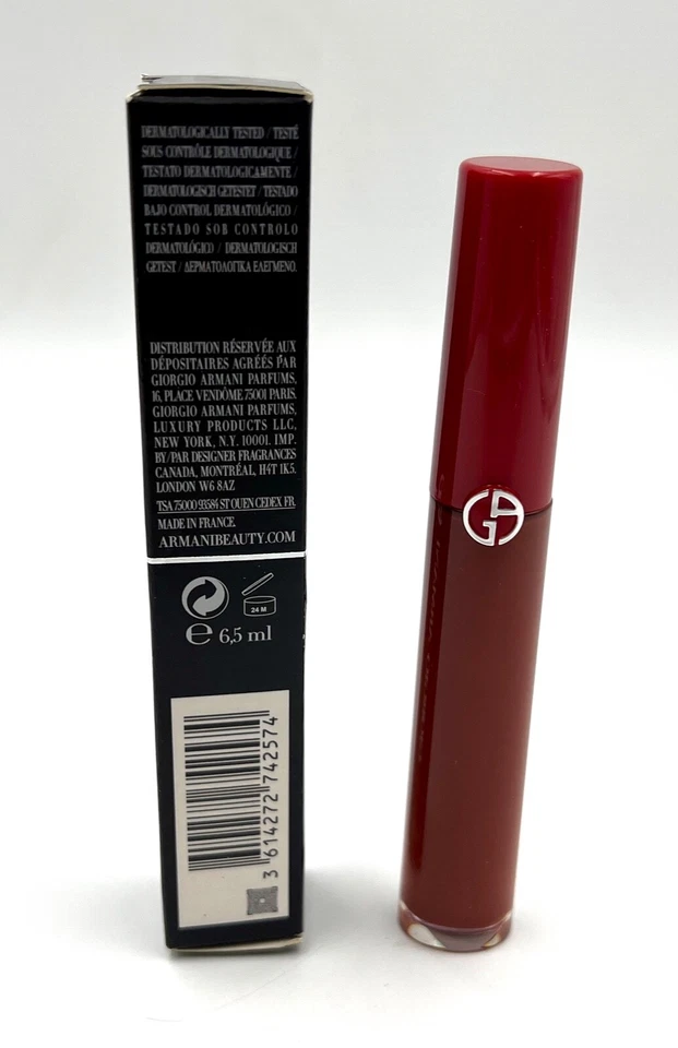 ¡Nuevo en caja! Giorgio Armani Lip Maestro Color Terciopelo Intenso ~206 Cedro ~6,5 ml Foto 2 de 2