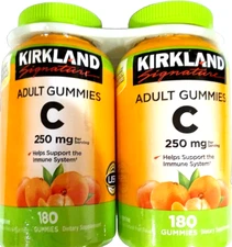 Kirkland Signature Vitamin C 250 mg 360 Adult Gummies Immune Support EXP 01/2026