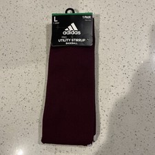 adidas, Maroon, Utility Baseball/Softball 7" Stirrup Socks Size Large