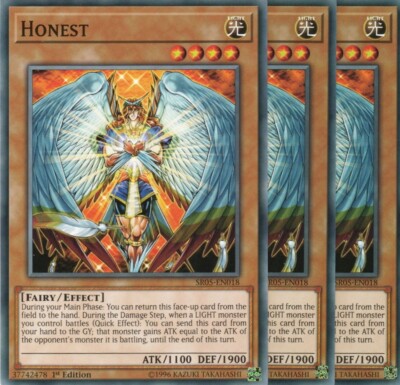 yugioh 3x Aufrichtig SR05-DE018 COMMON 1AUFLAGE ENGLISCH