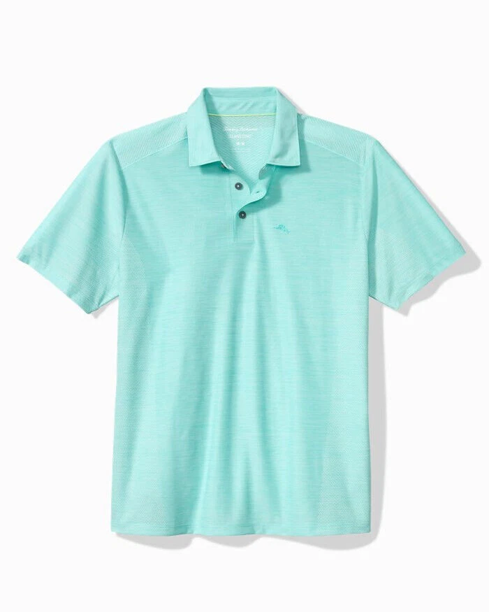 Tommy Bahama Palm Coast IslandZone Polo Golf Shirt Hummingbird Blue L, XL 2XL