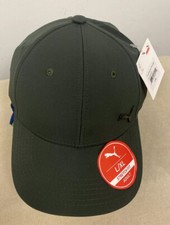 PUMA OLIVE GREEN STRETCH FIT HAT MENS L/XL NEW / 463