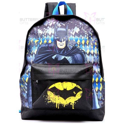 Batman großer roxy Kinder Teenager Rucksack Schultasche Rucksack vorne Reißverschluss Etui