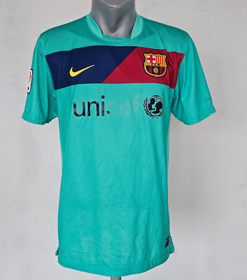 Barcelona 2011 Away Jersey #10 Messi Nike Blue Shirt Size M Soccer