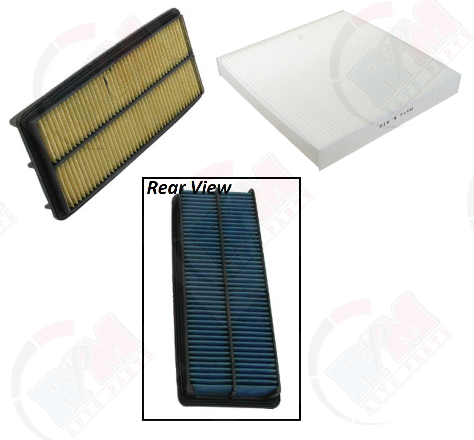 BLUE Air Filter + Cabin Filter for 04-06 for Acura TL 3.2L 05-08 RL Honda Accord