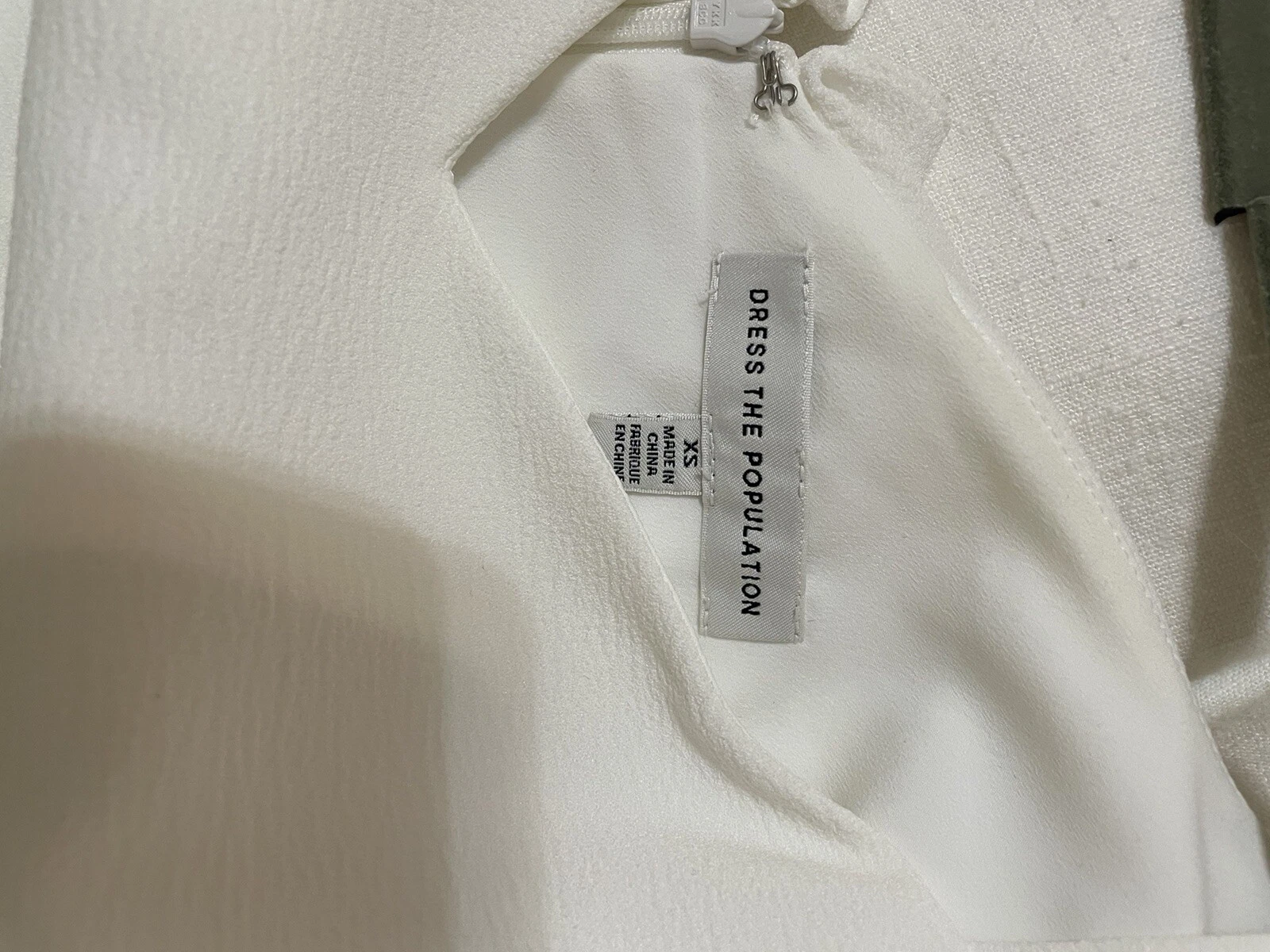 OFF WHITE ABITO LA POPOLAZIONE Alondra Blouson abito tubino XS colore bianco sporco