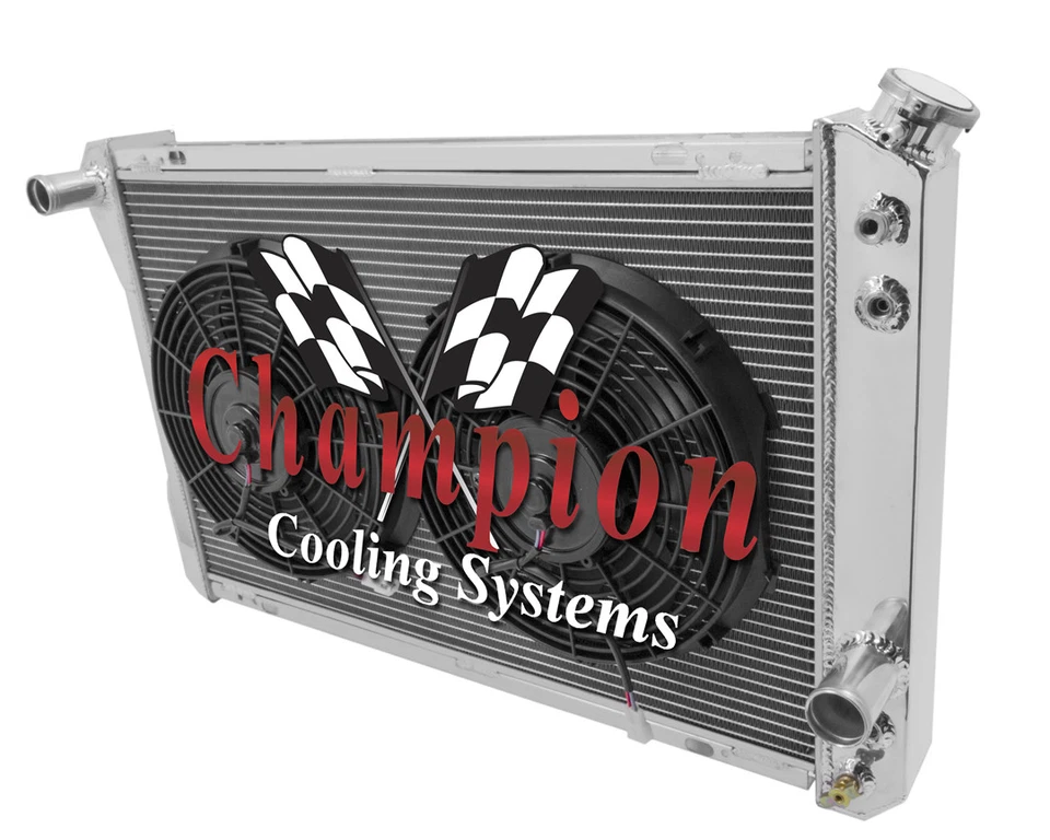 2 Row KR Radiator W/ 2 12" Fans for 1982 - 1992 Pontiac Firebird Trans Am - Imagem 3 de 4