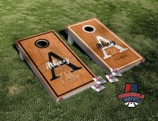 Custom Personalized Monogrammed Name Wood Cornhole Board Vinyl Wrap Laminated