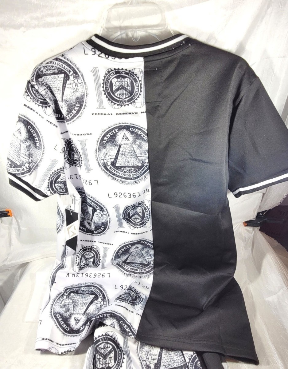 G-Net Men's Top & Shorts Set - Black White - Federal Reserve Note