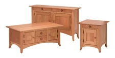 Amish Shaker Style Occasional 3 Table set Home Furniture Solid Wood Cherry