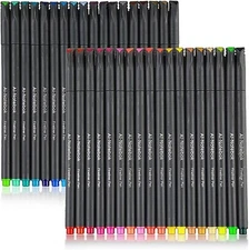 36 Fineliner Pens Color Set Drawing Painting Sketch Markers Fine Line Point Tip