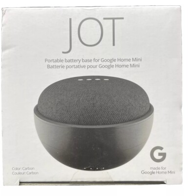 JOT Portable Battery Base for Google Home Mini (Carbon) New