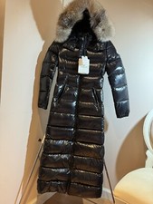 Moncler Hudson Lacquer Fox Fur-trim Puffer Coat Sz 00 Xxs