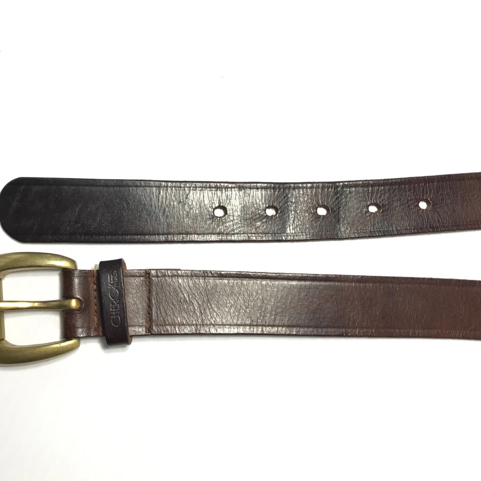 Cherokee Mujer Cinturón Pequeño Marrón Jeans Vestido Cuero Resistente Hebilla Dorada Damas Foto 3 de 4