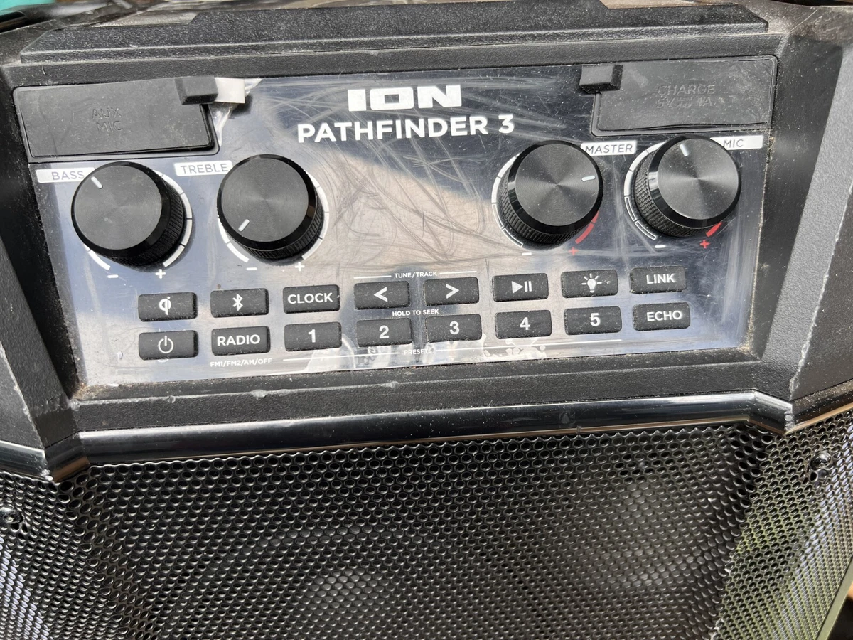 Ion pathfinder 3 bluetooth portable hotsell speaker with wireless qi charging