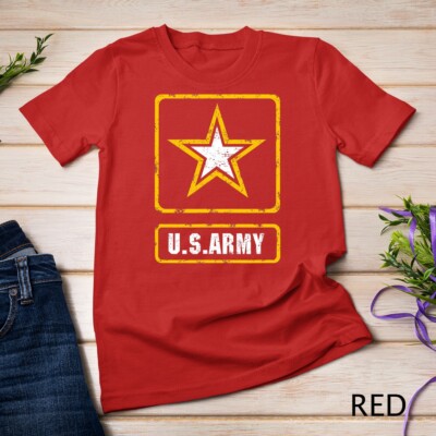 Distressed U.S.Army Logo Vintage US Military Men Women T