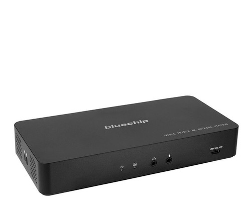 Station d'accueil Bluechip DUD3511D2 USB type C 3,2 Gen1 universelle triple 4K RJ45 - Photo 2/3