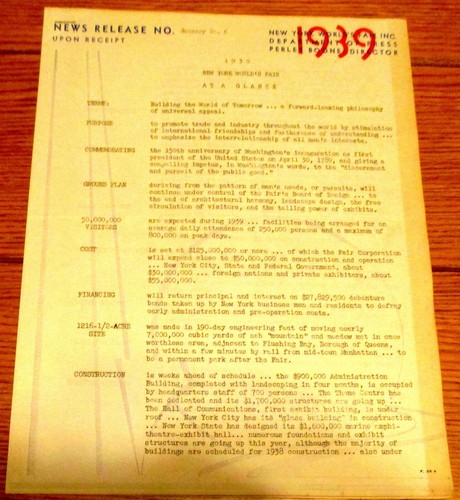 1938 Programma di anteprima ufficiale "The Ball of Tomorrow"" Anteprima Fiera Mondiale di New York" - Foto 8 di 24