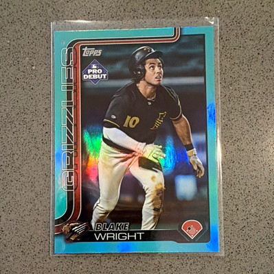 2025 Topps Pro Debut Blake Wright Fresno Grizzlies Rockies Aqua /75 #PD-145