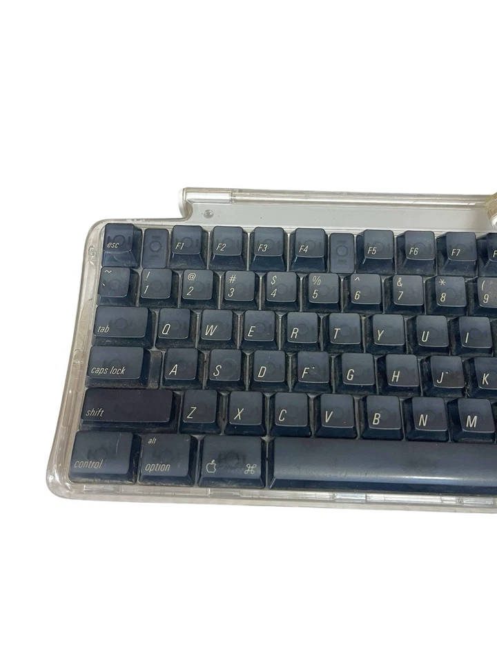 Teclado USB MAC Apple Pro Plateado/Negro/Claro M7803, con Cable, 2000 Probado Funcionando Foto 3 de 4