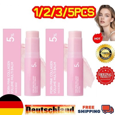 1-3X Pink COLLAGEN PLIMPING MULTI BALM Collagen Volume Multi Balm 10g K-Beauty