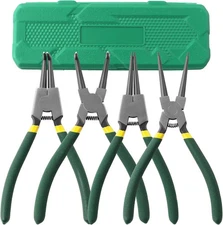 4Pcs 7" Internal/External Snap Ring Pliers Set Heavy Duty Circlip Pliers Kit