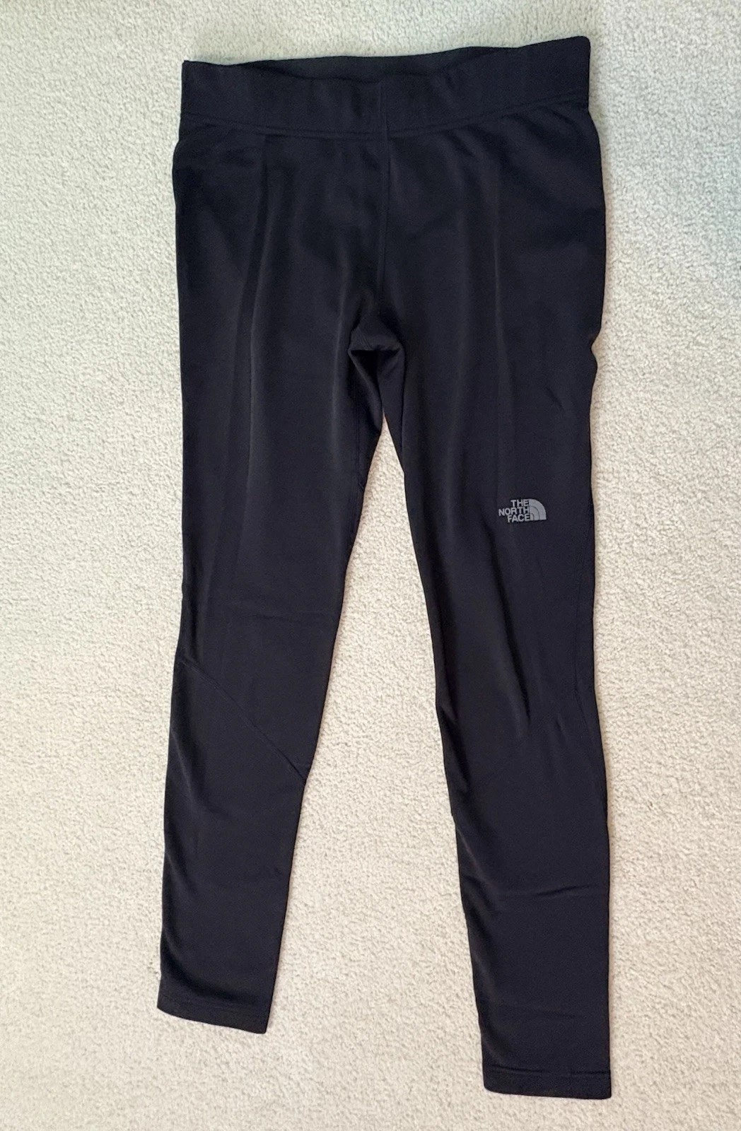 North Face Fleece Lined Leggings Pants Black Base Layer Warm Hiking Women Size M