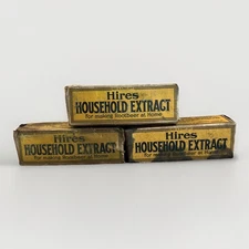 x3 Vintage Hires Root Beer Extracts 3 Oz Unused Bottles in Original Boxes READ