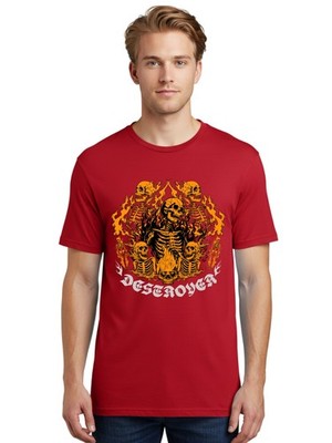 Destroyer Mens Graphic Tee,100% Cotton,Casual Summer Wear
