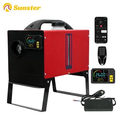 8KW 12V 24V Diesel Standheizung All-in-One Heizgerät  W/220V Adapter LCD Sockel