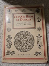 VINTAGE CLIP ART BOOK OF DESIGNS D BOSOMWORTH 1995 HARDCOVER