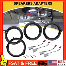 Car 4 Door Speaker Wire Harness Adapter Spacer Rings For Honda Accord 2010-17 A