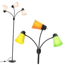 3-Light Floor Lamp, LED Medusa Muiti-Head Adjustable Arc green/yellow/orange