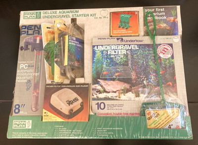 Penn-Plax-Vintage NOS-Deluxe Aquarium Fish Tank Kit-Sealed -FREE SHIP ...