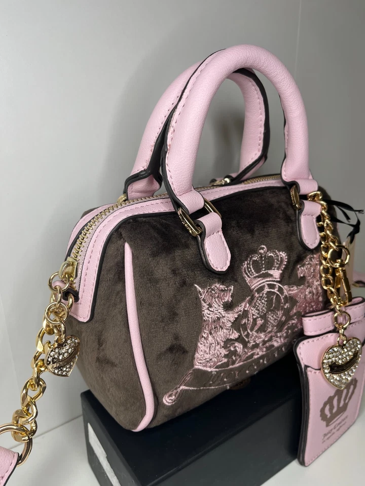 Nuevo con etiquetas Bolso Cartera Juicy Couture Clásico Scottie Dog Mini en Chocolate/Rosa Foto 4 de 4