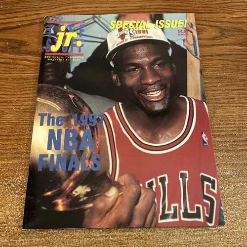 MICHAEL JORDAN 1991 NBA Finals Magazine Uncut Cards & Poster~Tuff Stuff Jr.